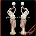 Marble Stone Dancing Lady Statues , Garden Lighting Lamps YL-R408